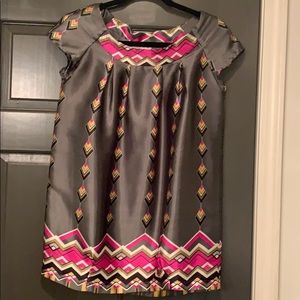 Glam print silky top